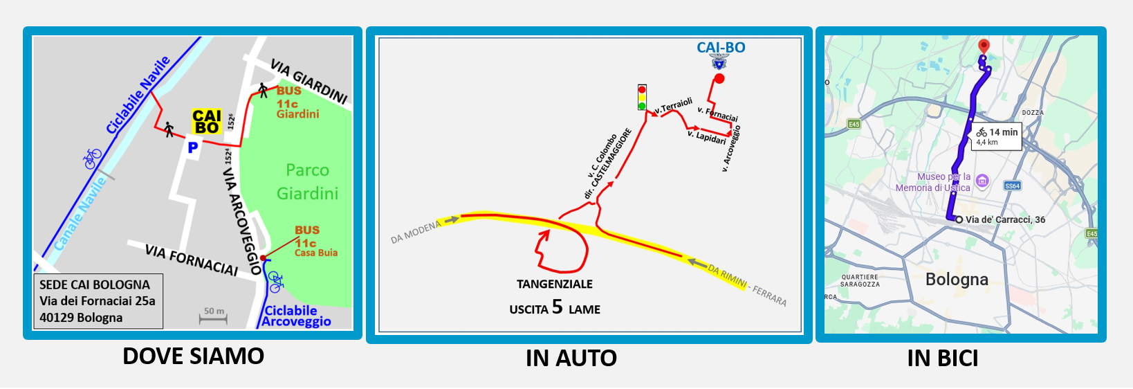MappaNuovaSedeDoveSiamoInAutoInBici